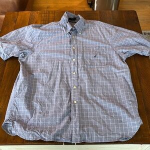 Nautica Blue Checkered Men's Shirt